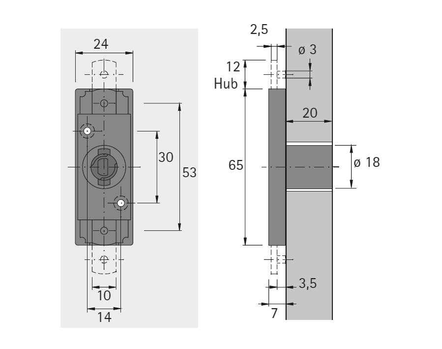 Kit serratura ad asta scorrevole con cilindro Prestige 2000