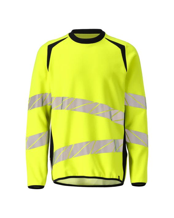 Felpa ACCELERATE SAFE hi-vis giallo/blu navy scuro
