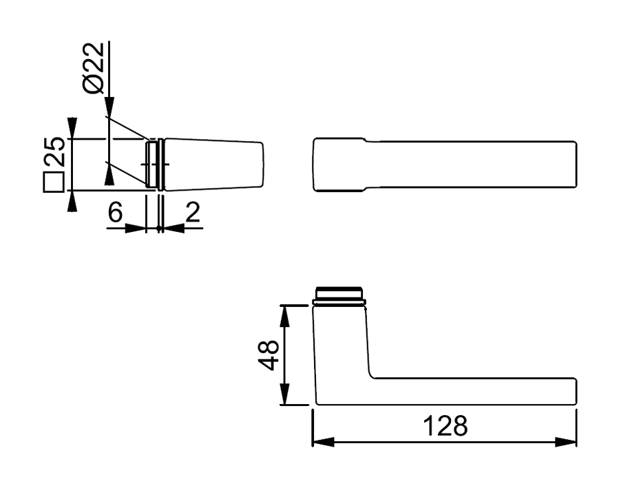 Guarnitura in alluminio con mini-rosette serie Austin 1769/645