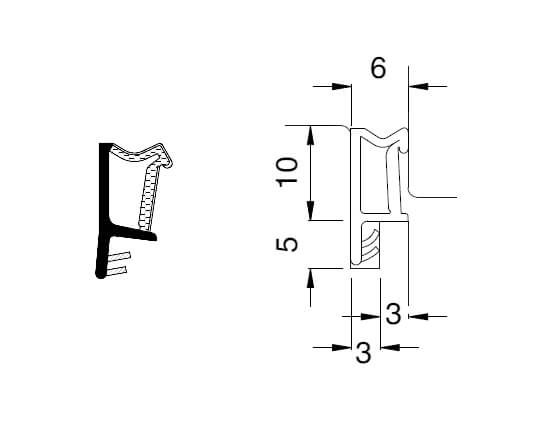 Guarnizione in battuta SP103