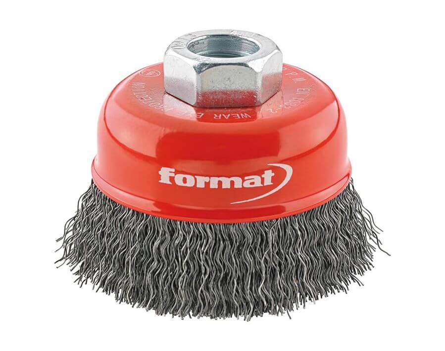 Topfbürste, Stahldraht, gewellt