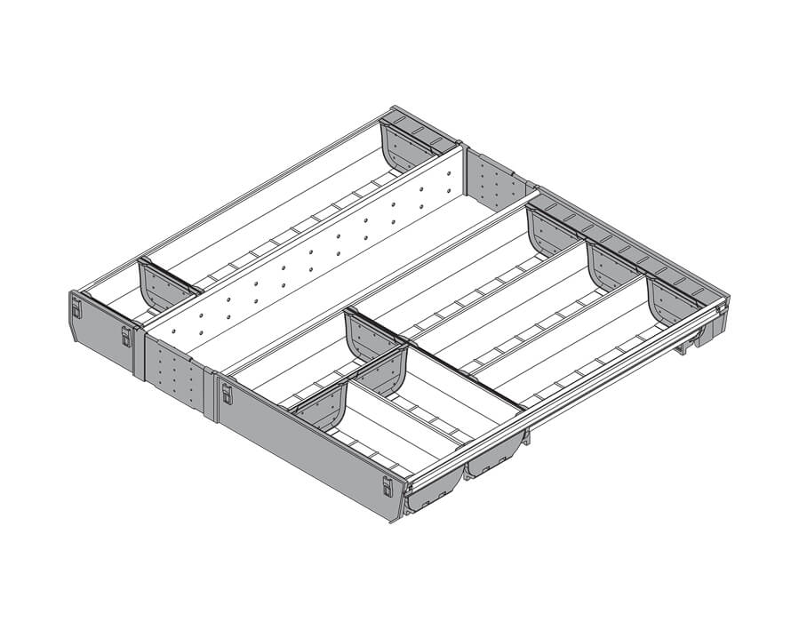 ORGA-LINE set vaschette per posate per TANDEMBOX