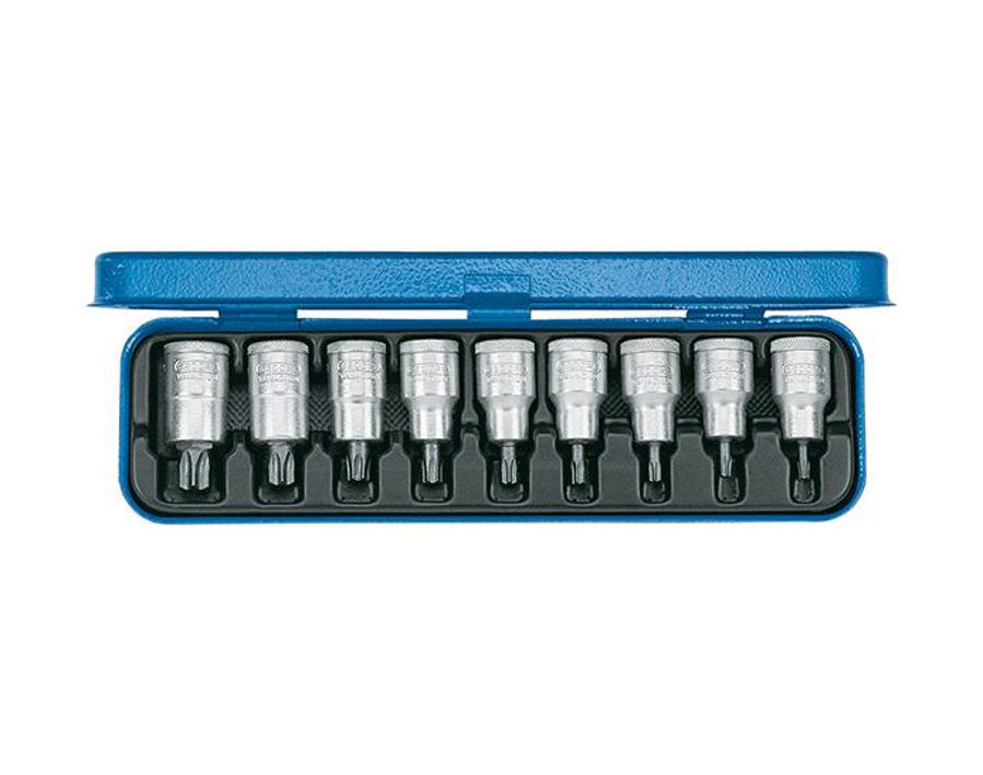 Schraubendreher-Einsatz-Garnitur 1/2" für Innen-TORX®-Schrauben, 9-teilig