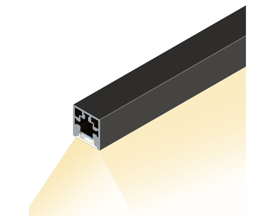 Cadro Profilo luminoso di base effetto acciaio inox