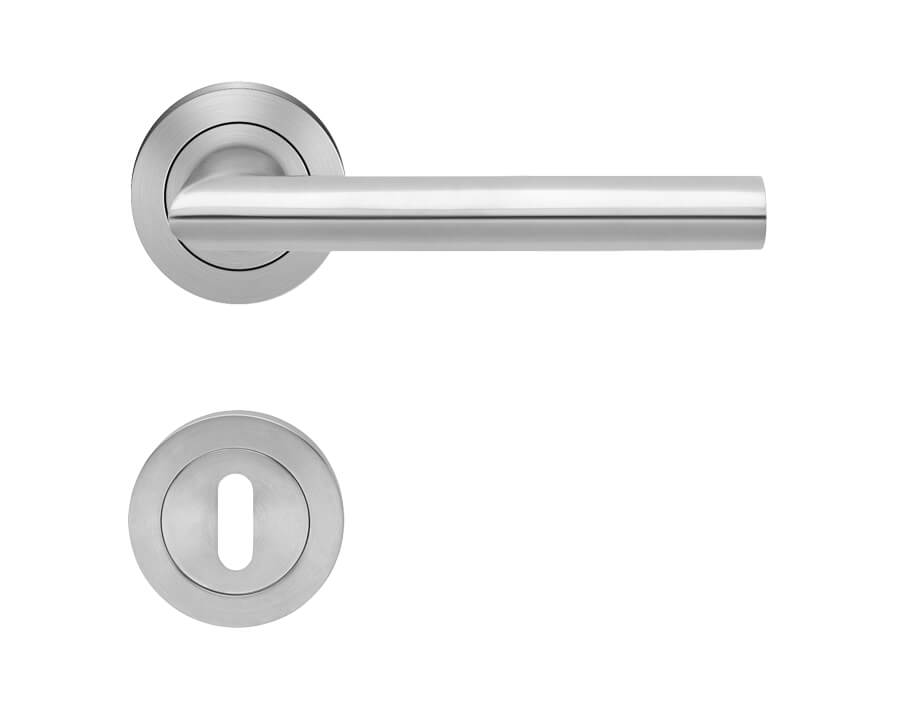 Guarnitura con rosetta e bocchetta serie Verona Steel
