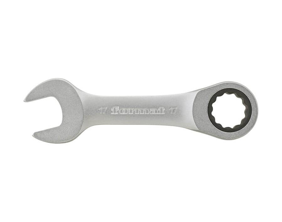 Maulschlüssel mit Ringratsche, extrakurz