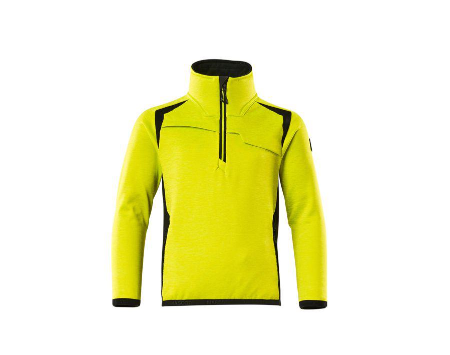 Maglione in pile da bambino ACCELERATE SAFE hi-vis giallo/nero