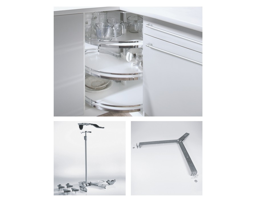 Dispositivo girevole per basi ad angolo con ante a libro Revo 90°