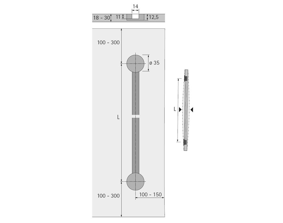 Set di regolazione in alluminio