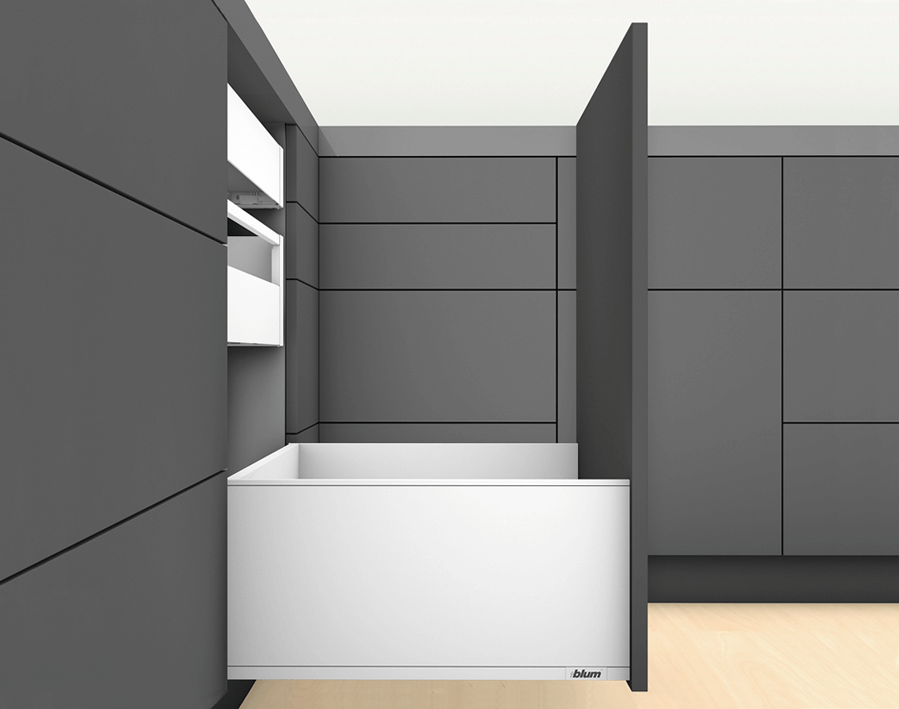 Legrabox - altezza F - bianco seta opaco 