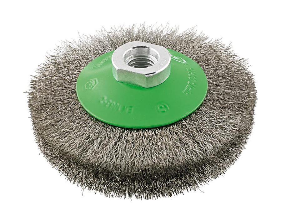 Kegelbürste, rostfreier Stahldraht (1.4310), gewellt