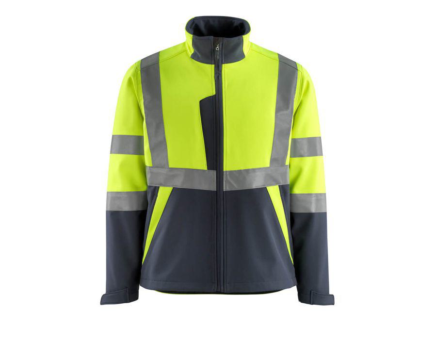 Giacca Softshell SAFE LIGHT hi-vis giallo/blu navy scuro