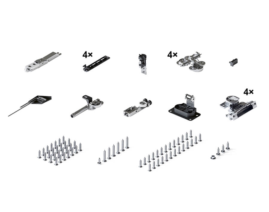 Guranitura base per ante scorrevoli Hawa Folding Concepta III 25 Push 