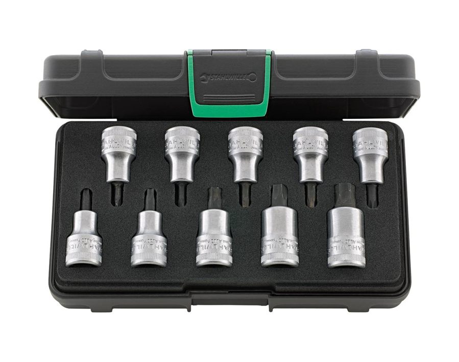 Schraubendreher-Einsatz-Garnitur 1/2" für Innen-TORX®-Schrauben