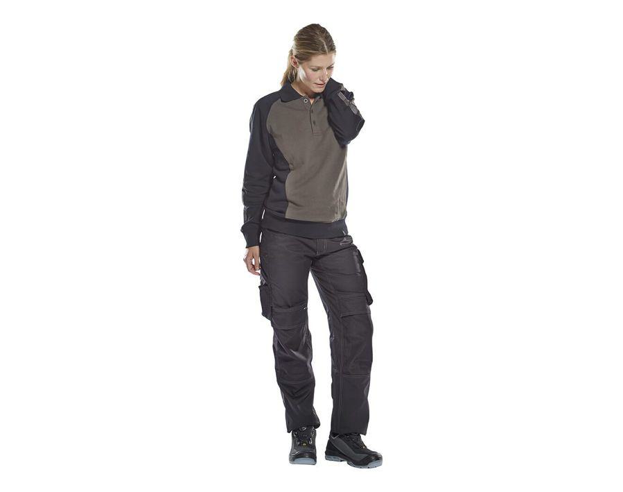 Pantaloni con tasche porta-ginocchiere UNIQUE blu navy scuro