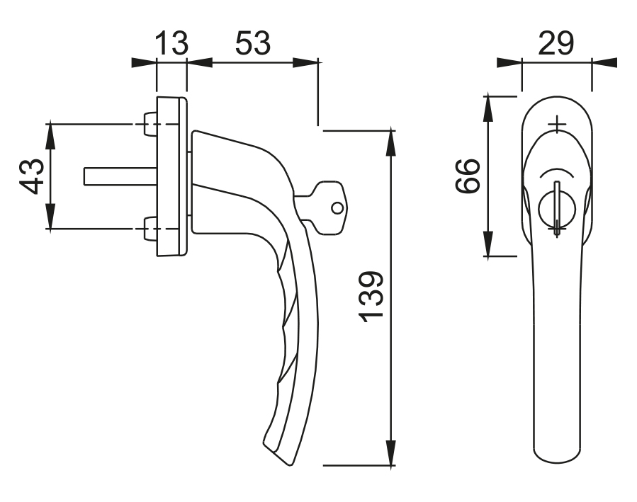 Martellina DK con cilindro serie Tokyo 0710S/U26
