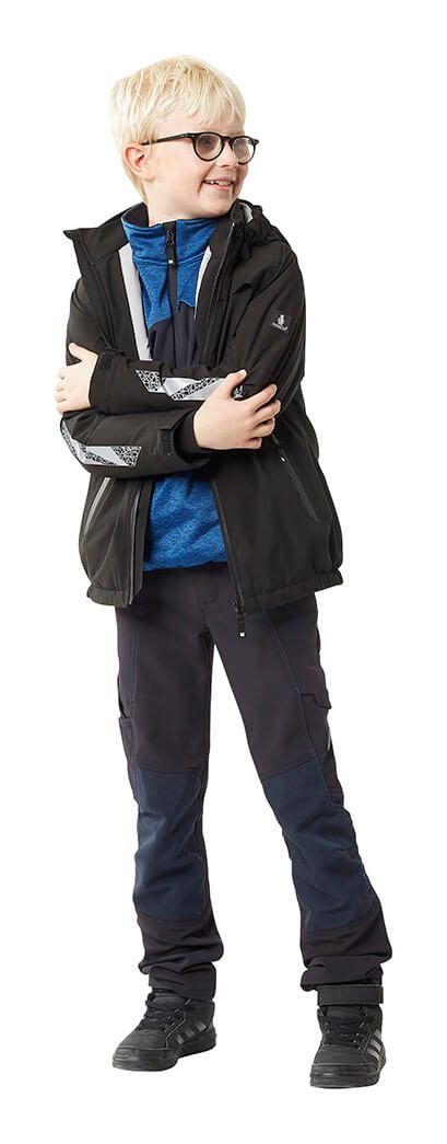Maglione in pile da bambino ACCELERATE antracite scuro/nero
