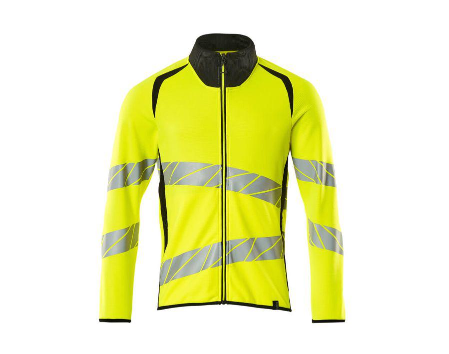 Felpa con chiusura lampo ACCELERATE SAFE hi-vis giallo/nero