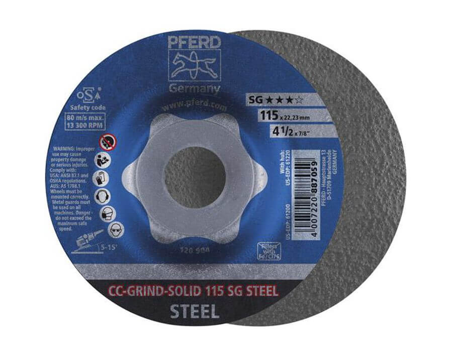 Schleifscheibe CC-GRIND SOLID SG STEEL für die Stahlbearbeitung