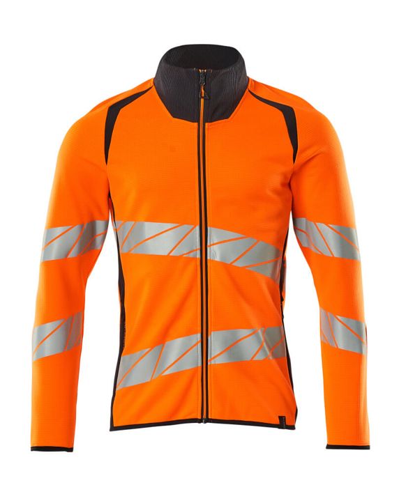 Felpa con chiusura lampo ACCELERATE SAFE hi-vis arancio/blu navy scuro