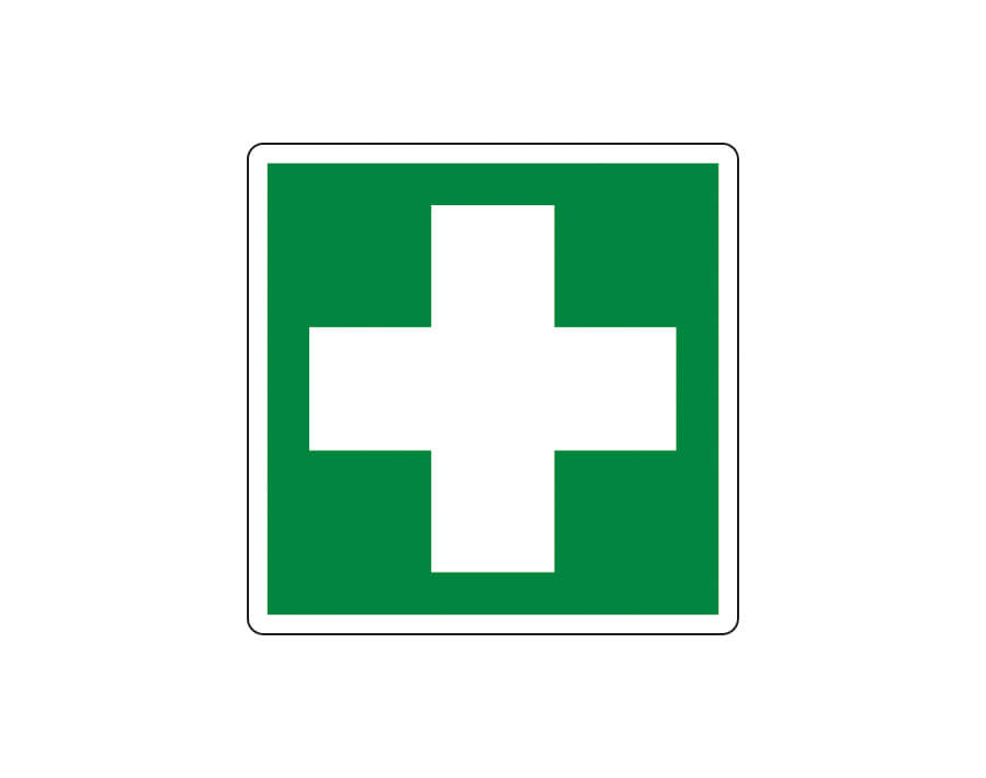 Cartello segnaletico di salvataggio:
pronto soccorso