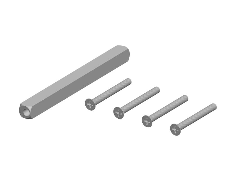 Kit di fissaggio per guarnitura con rosetta piatta
