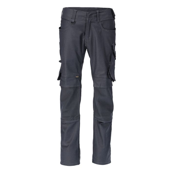 Pantaloni con tasche porta-ginocchiere UNIQUE blu navy scuro