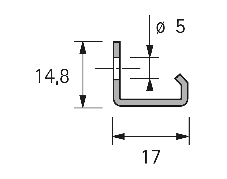 Listello di raccordo al mobile per anta interna