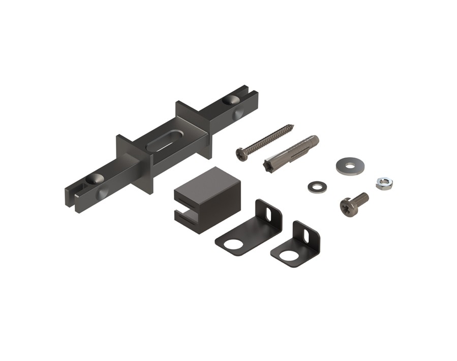 Cadro Fissaggio a parete / pavimento con clip effetto acciaio inox