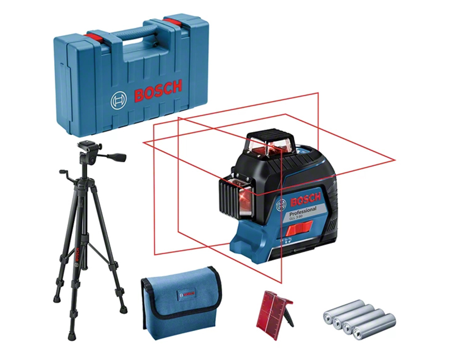 Livella laser a proiezione di linee GLL 3-80  Professional + treppiede BT 150 