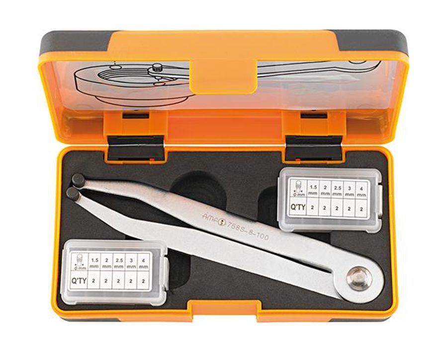 Stirnlochschlüssel-Satz, verstellbar