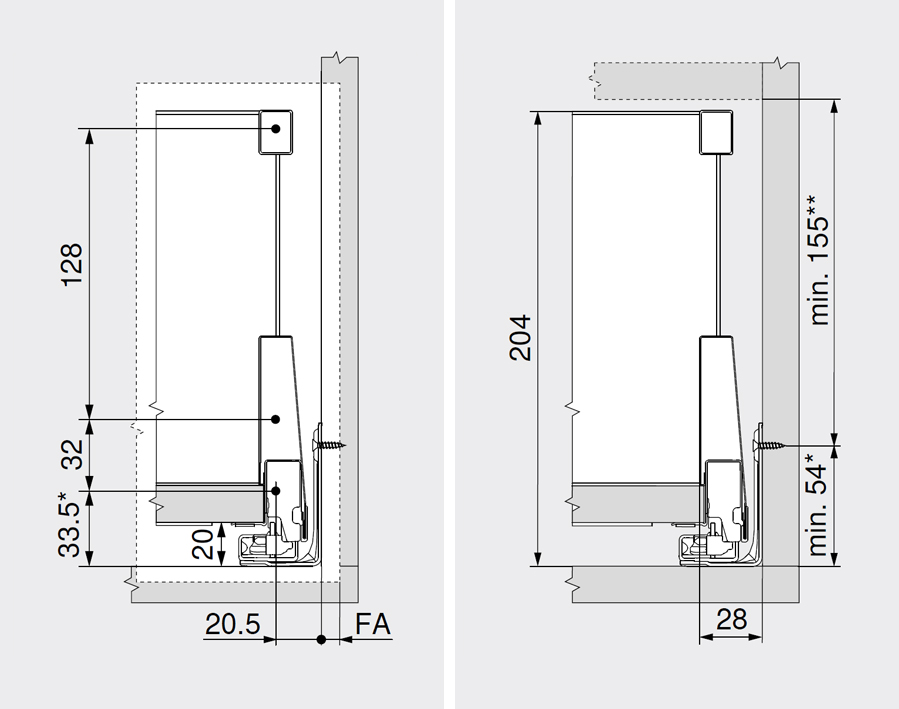 MERIVOBOX con ringhierina bianco seta opaco - altezza E