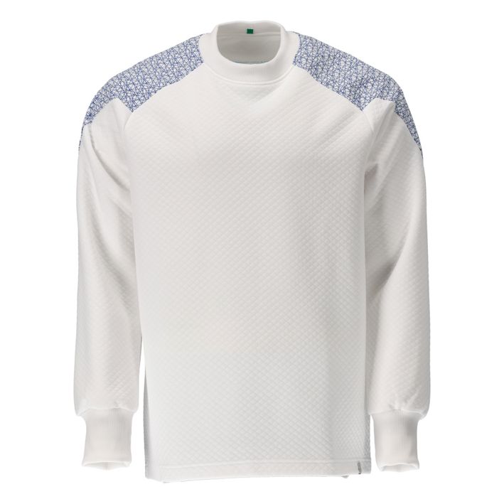 Felpa FOOD & CARE bianco/azzurro