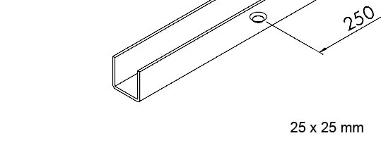 Binario di guida ad U Hawa Porta 300 / 600 H