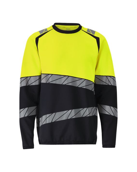 Felpa ACCELERATE SAFE blu navy scuro/hi-vis giallo