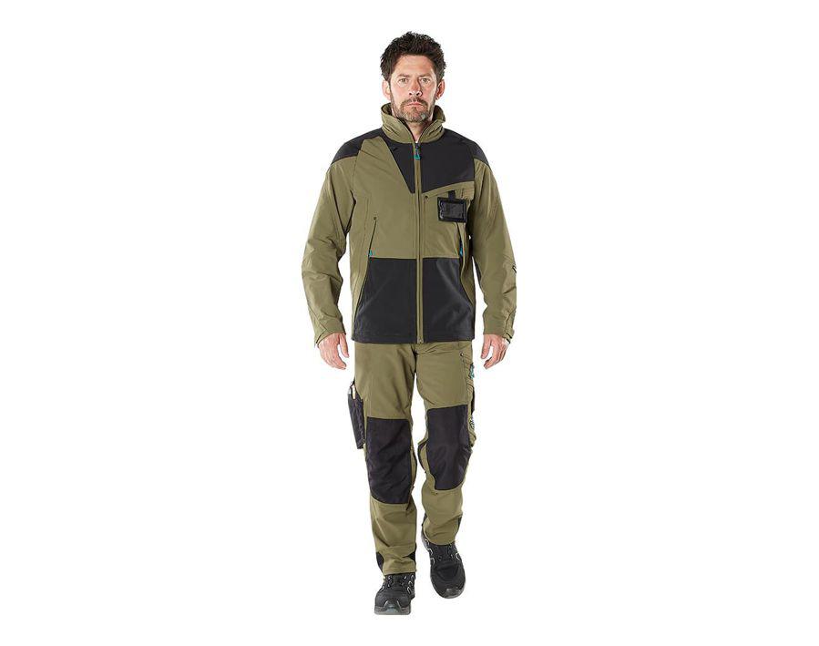 Pantaloni con tasche porta-ginocchiere ADVANCED petrolio scuro