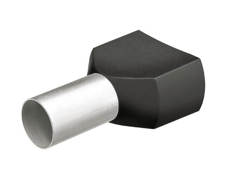 Zwillingsaderendhülse, isoliert