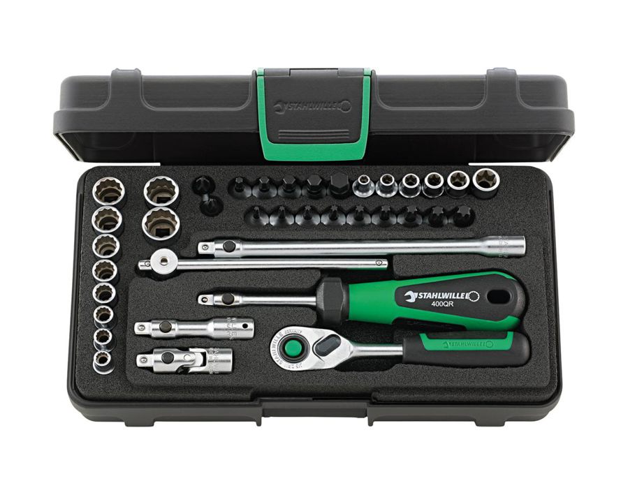 Sechskant-Steckschlüssel-Garnitur 1/4", 38-teilig