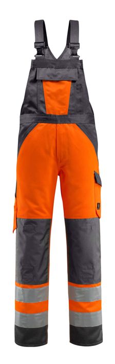 Salopette con tasche porta-ginocchiere SAFE LIGHT hi-vis arancio/antracite scuro