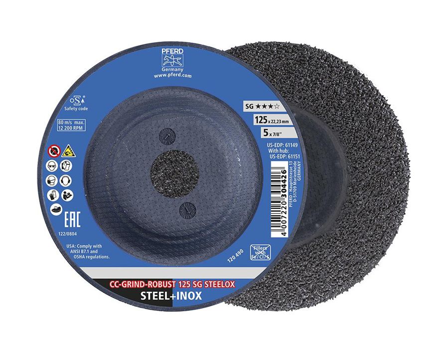 Schleifscheibe CC-GRIND ROBUST SG STEELOX für die Stahl- und Edelstahlbearbeitung