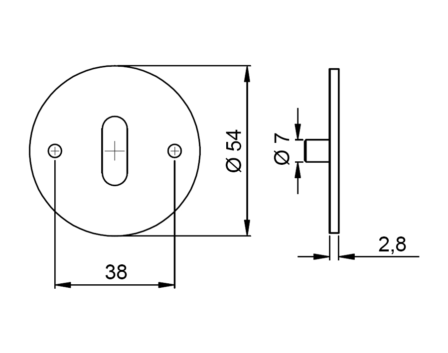 Guarnitura con rosetta e bocchetta piatte 