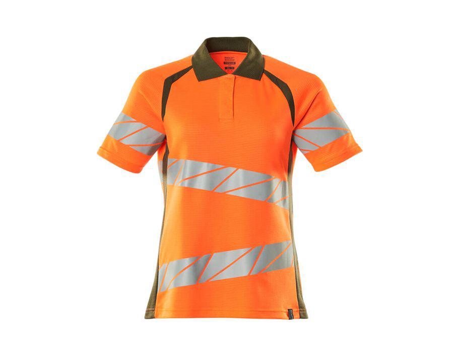 Polo ACCELERATE SAFE hi-vis arancio/verde muschio