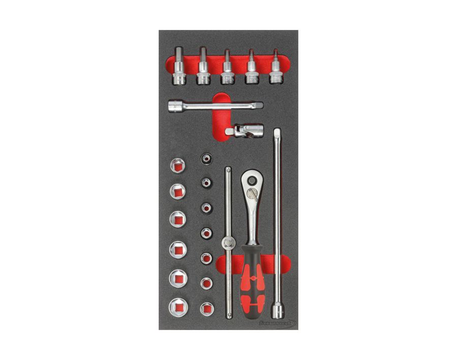 Werkzeugmodul Steckschlüssel 3/8", 24-teilig, Modul 1/3