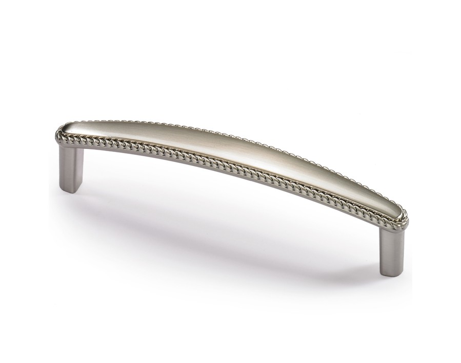 Maniglia Savelli, Interasse fori 128 mm, L 140 mm, B 18 mm, H 29 mm, Effetto acciaio inox spazzolato