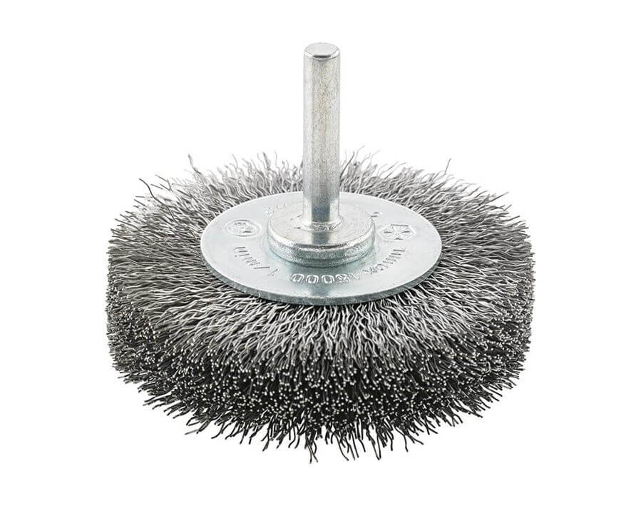 Werkzeug-Rundbürste, Stahldraht, gewellt