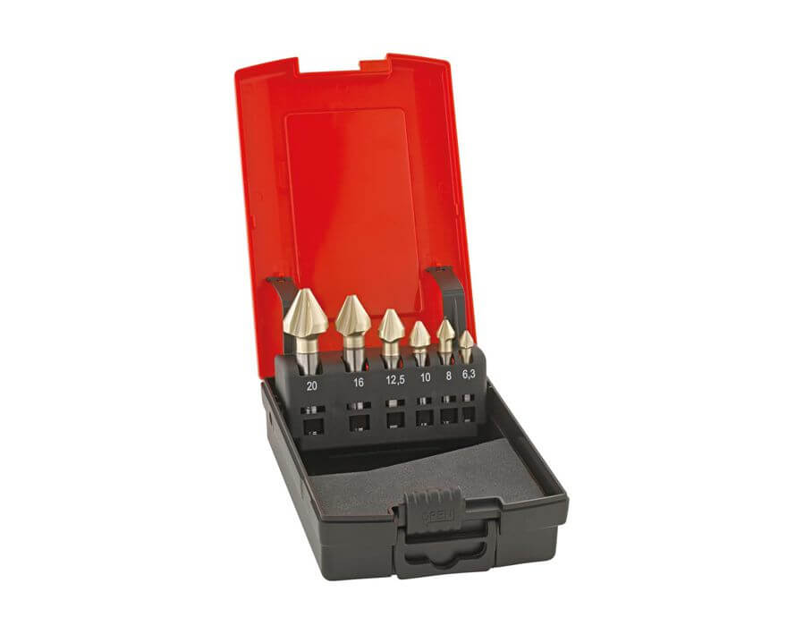 Kegel- und Entgratsenker-Satz 60° mit zyl. Schaft