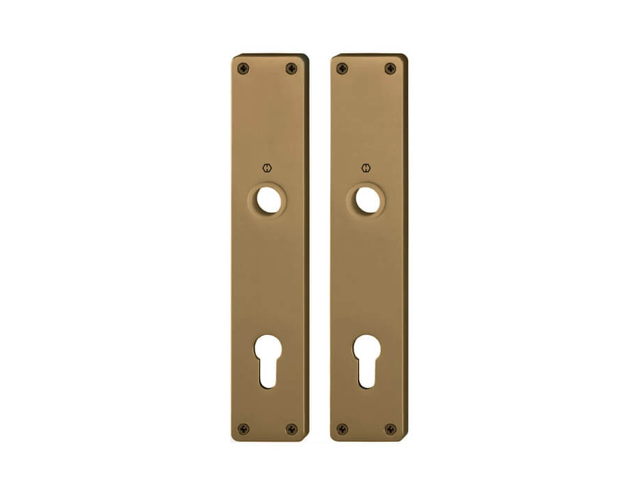 Coppia di cilindri profilati Hoppe con piastra lunga