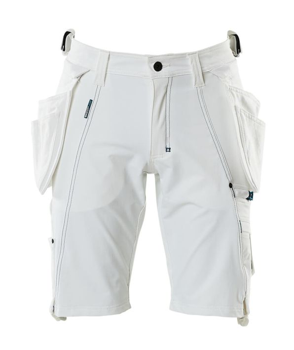 Pantalone corto con tasche esterne ADVANCED bianco