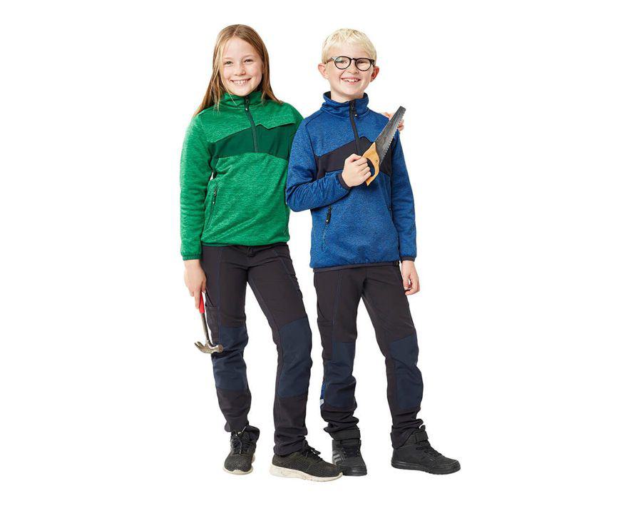 Maglione in pile da bambino ACCELERATE verde prato/verde