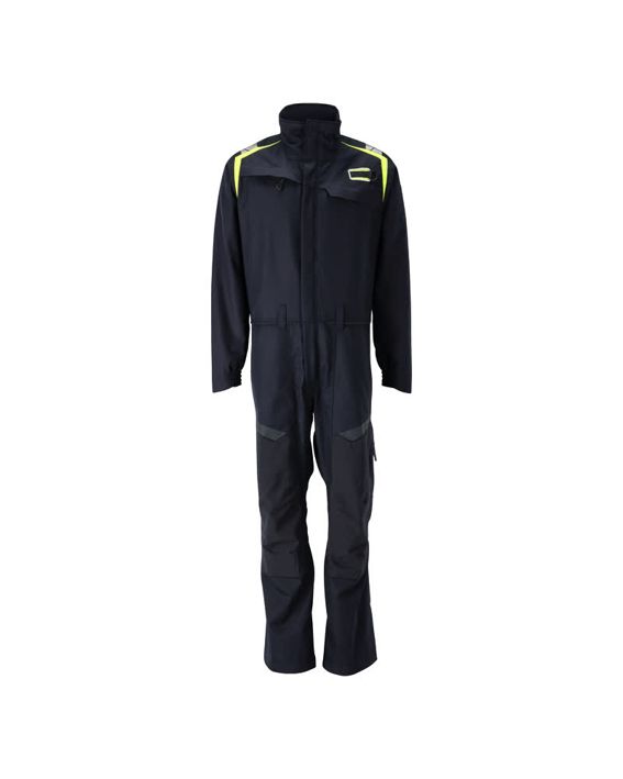 Tuta da lavoro con tasche porta-ginocchiere ACCELERATE MULTISAFE blu navy scuro/hi-vis giallo